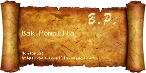Bak Pompilla névjegykártya